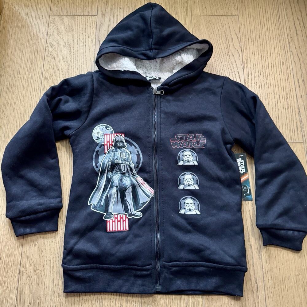 7 Toddler Boys Starwars Sherpa Hoodie NWT